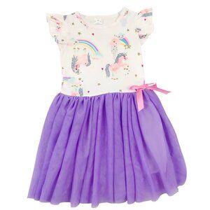 Little Girls Toddler Kids Unicorn Rainbow Tulle Tutu Easter Girl Dress School